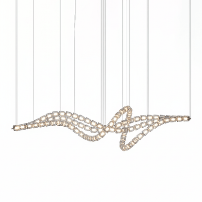 The Gabriel Waveform LED Chandelier | Custom Size & Made-to-Order Lighting for Luxury Homes & Commercial Spaces