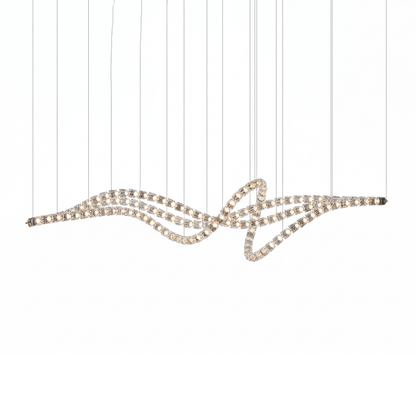 The Gabriel Waveform LED Chandelier | Custom Size & Made-to-Order Lighting for Luxury Homes & Commercial Spaces