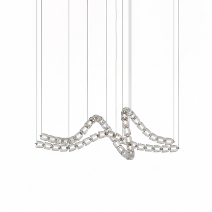 The Gabriel Waveform LED Chandelier | Custom Size & Made-to-Order Lighting for Luxury Homes & Commercial Spaces