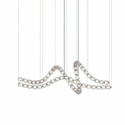 The Gabriel Waveform LED Chandelier | Custom Size & Made-to-Order Lighting for Luxury Homes & Commercial Spaces