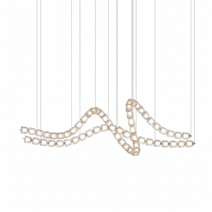 The Gabriel Waveform LED Chandelier | Custom Size & Made-to-Order Lighting for Luxury Homes & Commercial Spaces
