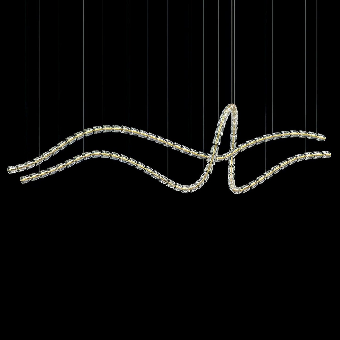 The Gabriel Waveform LED Chandelier | Custom Size & Made-to-Order Lighting for Luxury Homes & Commercial Spaces