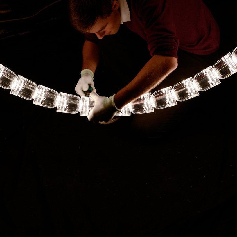 The Gabriel Waveform LED Chandelier | Custom Size & Made-to-Order Lighting for Luxury Homes & Commercial Spaces