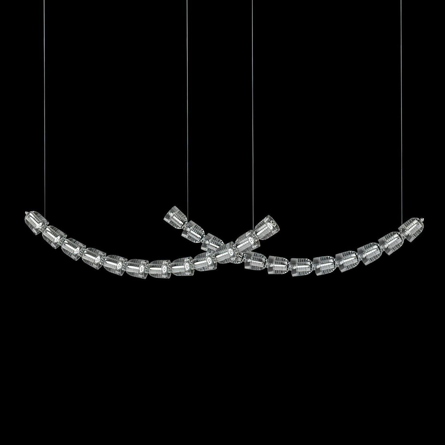 The Gabriel Curved LED Chandelier | Custom Size & Made-to-Order Lighting for Luxury Homes & Commercial Spaces