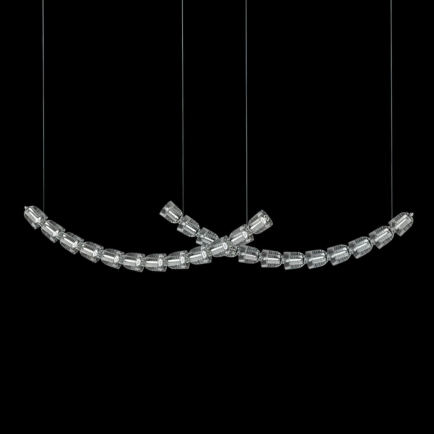 The Gabriel Curved LED Chandelier | Custom Size & Made-to-Order Lighting for Luxury Homes & Commercial Spaces