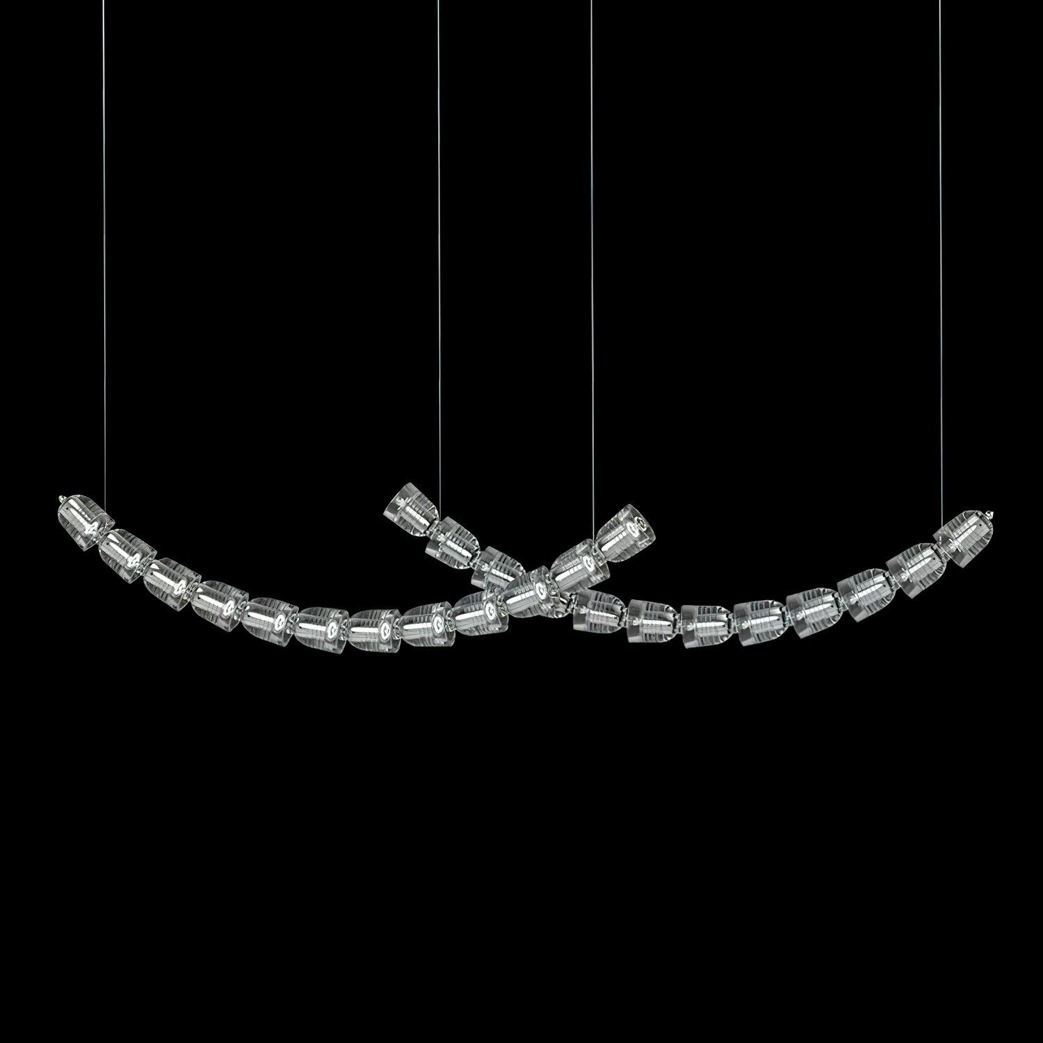 The Gabriel Curved LED Chandelier | Custom Size & Made-to-Order Lighting for Luxury Homes & Commercial Spaces