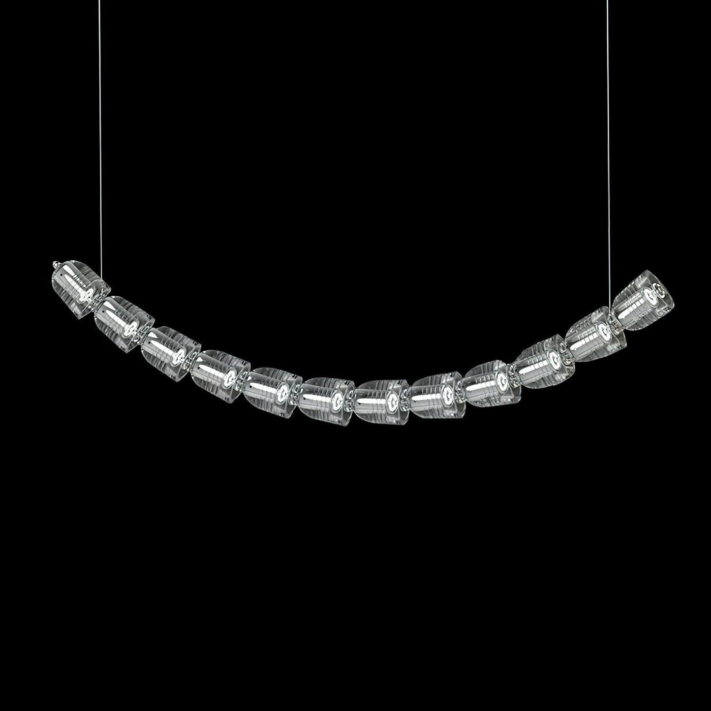 The Gabriel Curved LED Chandelier | Custom Size & Made-to-Order Lighting for Luxury Homes & Commercial Spaces