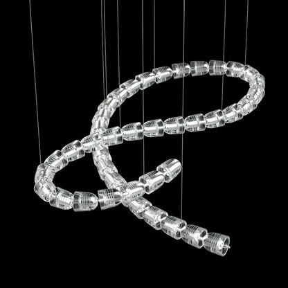 The Gabriel Spiral LED Chandelier | Custom Size & Made-to-Order Lighting for Luxury Residences & Commercial Spaces