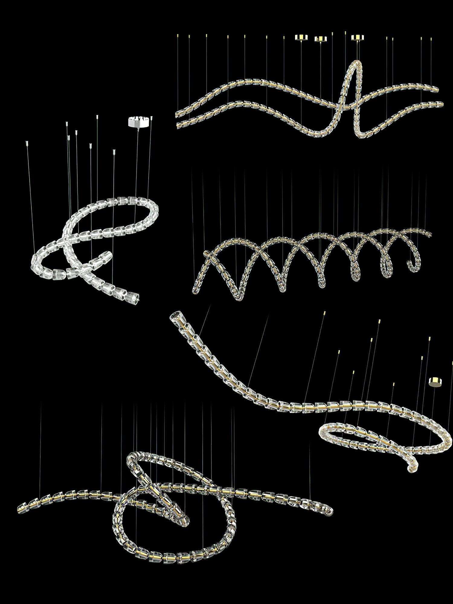 The Gabriel Infinity Loop LED Chandelier | Custom Size & Made-to-Order Lighting for Luxury Homes & Commercial Spaces