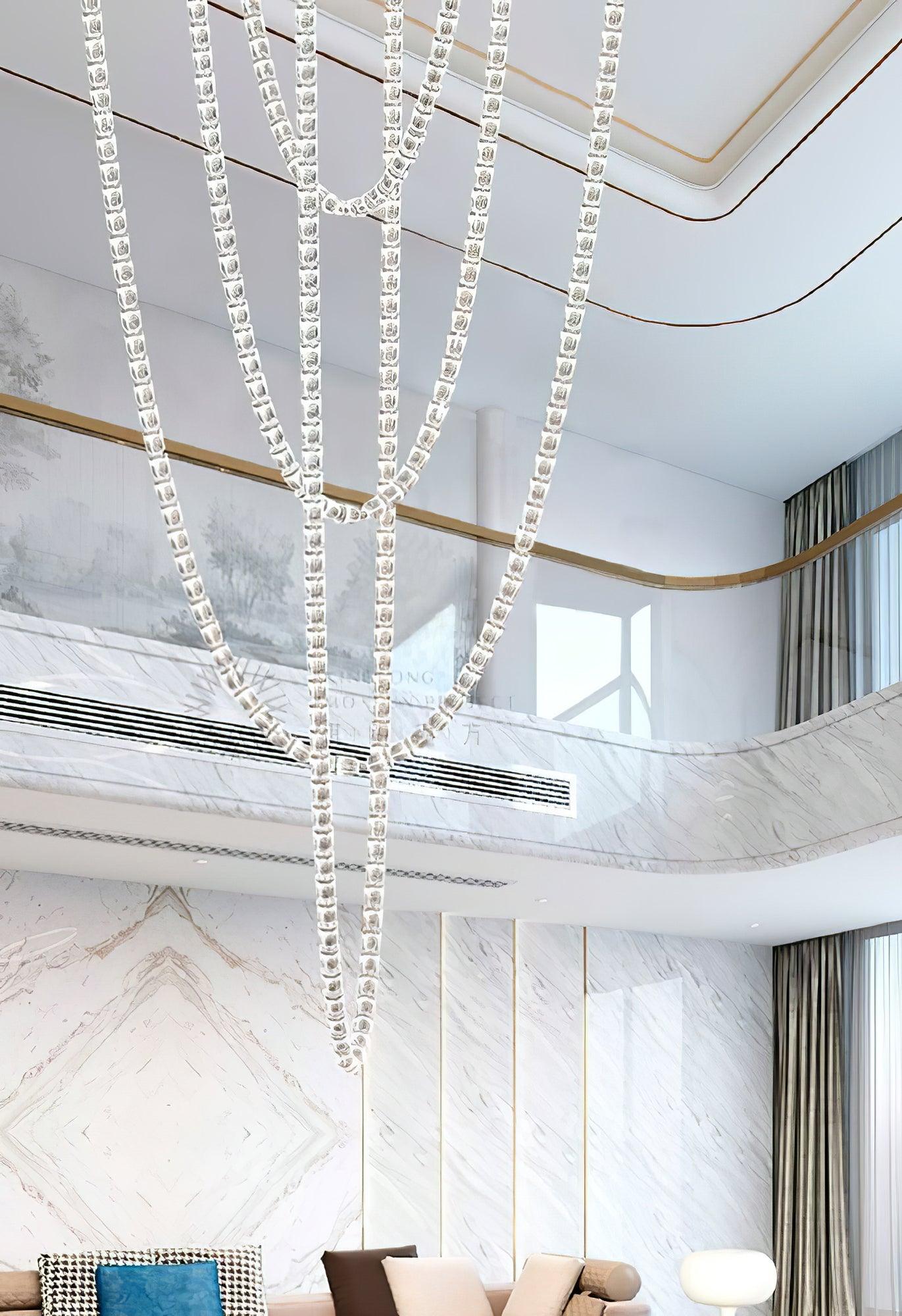 The Gabriel Cascade LED Chandelier | Custom Size & Made-to-Order Lighting for Luxury Homes & Commercial Spaces
