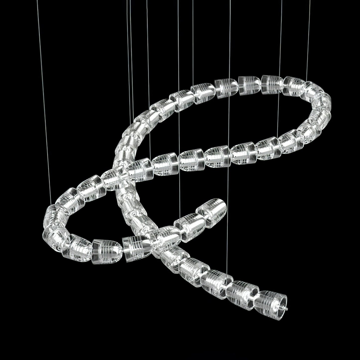 The Gabriel Twist LED Chandelier | Custom Size & Made-to-Order Lighting for Luxury Homes & Commercial Spaces
