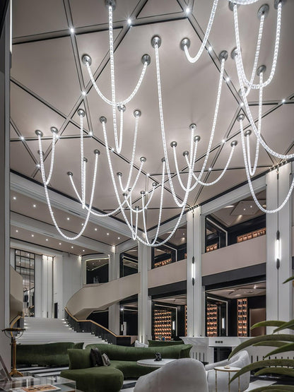 The Gabriel Wave LED Chandelier | Custom Size & Made-to-Order Lighting for Luxury Residences & Commercial Spaces