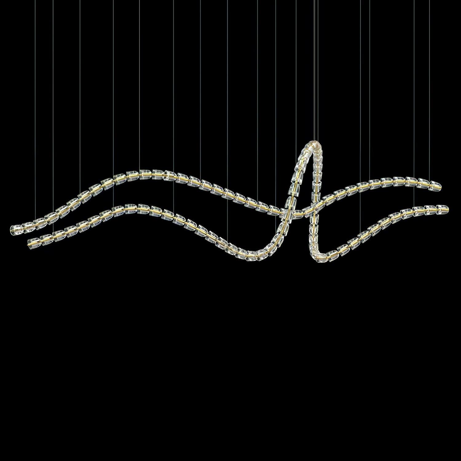 The Gabriel Wave LED Chandelier | Custom Size & Made-to-Order Lighting for Luxury Residences & Commercial Spaces