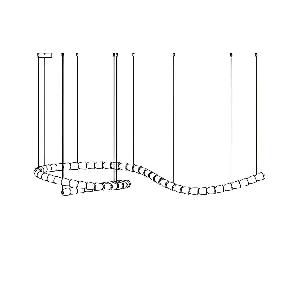 The Gabriel Wave LED Chandelier | Custom Size & Made-to-Order Lighting for Luxury Residences & Commercial Spaces