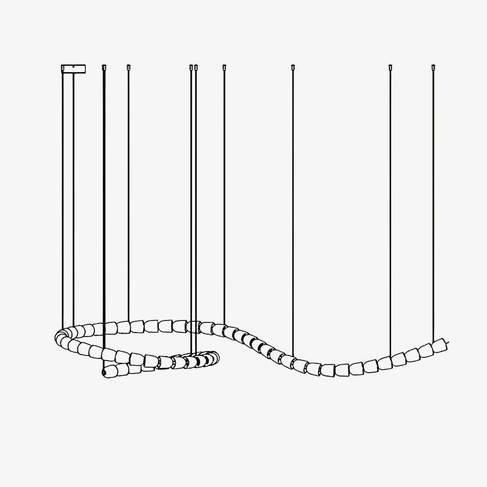 The Gabriel Wave LED Chandelier | Custom Size & Made-to-Order Lighting for Luxury Residences & Commercial Spaces
