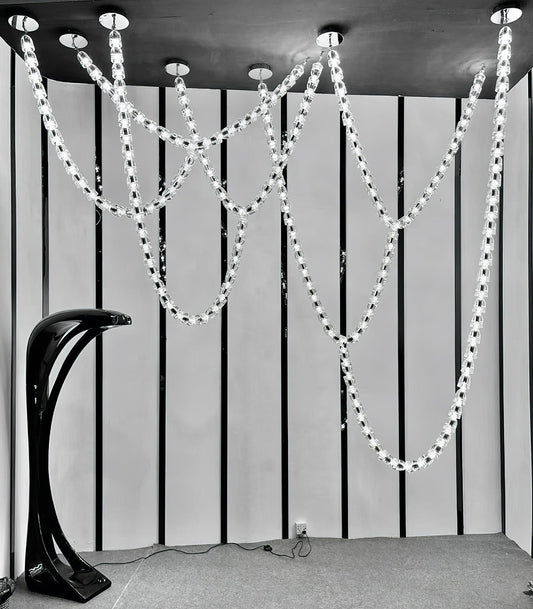 The Gabriel Cascade LED Chandelier | Custom Size & Made-to-Order Lighting for Luxury Homes & Commercial Spaces