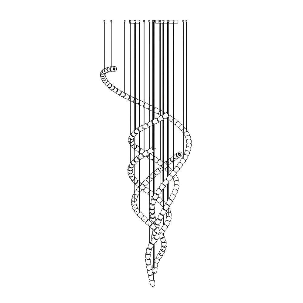 The Gabriel Spiral LED Chandelier | Custom Size & Made-to-Order Lighting for Luxury Residences & Commercial Spaces