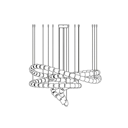 The Gabriel Spiral LED Chandelier | Custom Size & Made-to-Order Lighting for Luxury Residences & Commercial Spaces