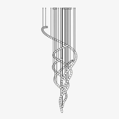 The Gabriel Spiral LED Chandelier | Custom Size & Made-to-Order Lighting for Luxury Residences & Commercial Spaces