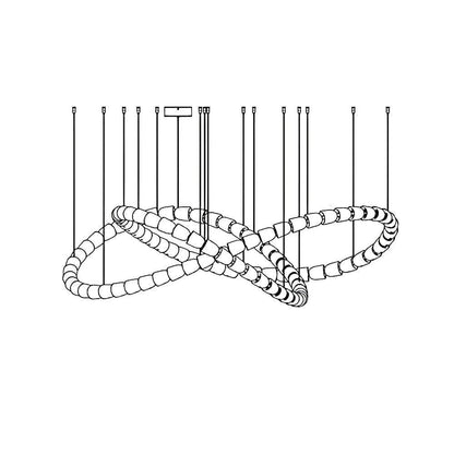 The Gabriel Infinity Loop LED Chandelier | Custom Size & Made-to-Order Lighting for Luxury Homes & Commercial Spaces