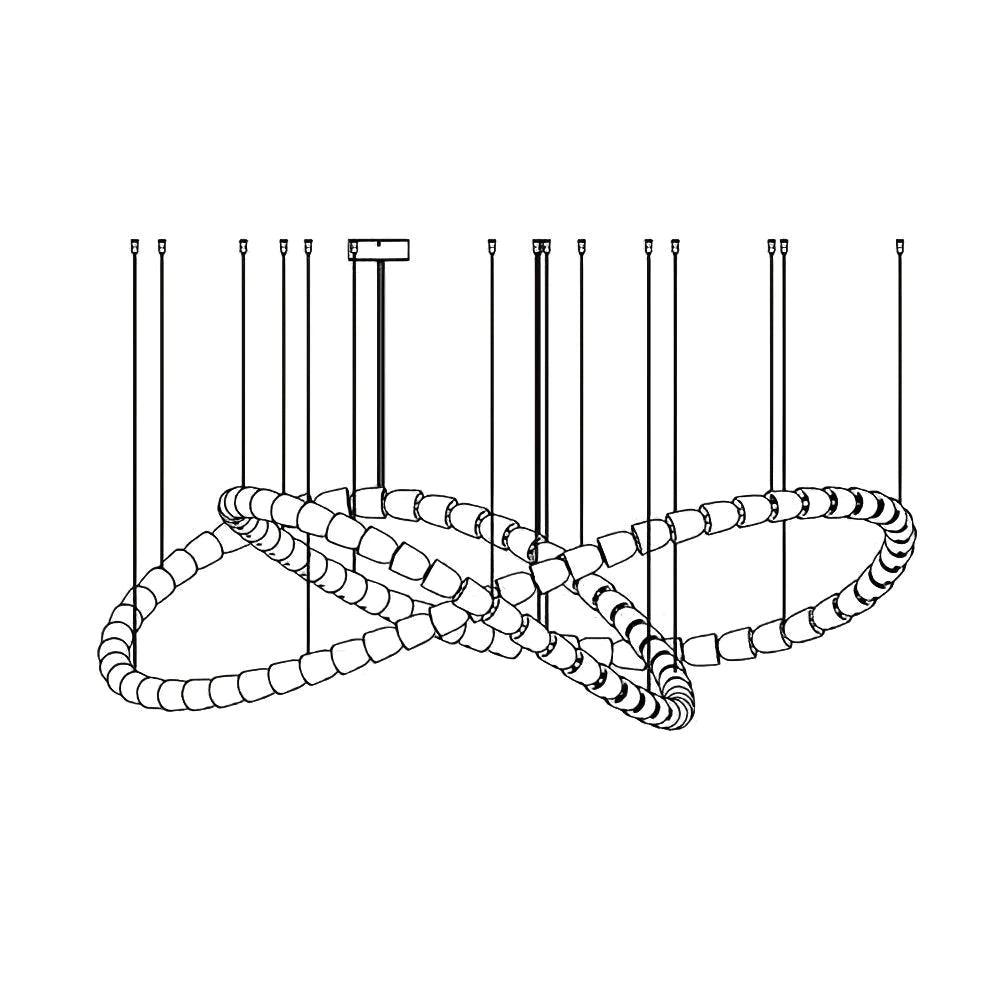 The Gabriel Infinity Loop LED Chandelier | Custom Size & Made-to-Order Lighting for Luxury Homes & Commercial Spaces