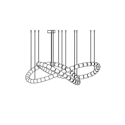 The Gabriel Infinity Loop LED Chandelier | Custom Size & Made-to-Order Lighting for Luxury Homes & Commercial Spaces