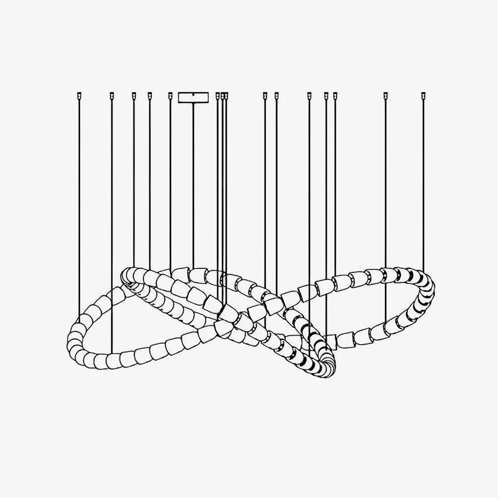 The Gabriel Infinity Loop LED Chandelier | Custom Size & Made-to-Order Lighting for Luxury Homes & Commercial Spaces