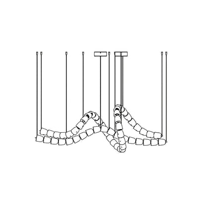The Gabriel Waveform LED Chandelier | Custom Size & Made-to-Order Lighting for Luxury Homes & Commercial Spaces