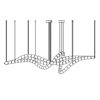 The Gabriel Waveform LED Chandelier | Custom Size & Made-to-Order Lighting for Luxury Homes & Commercial Spaces