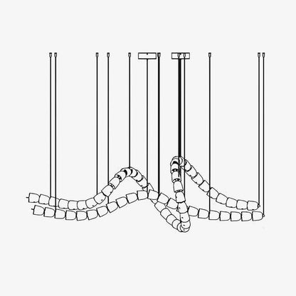 The Gabriel Waveform LED Chandelier | Custom Size & Made-to-Order Lighting for Luxury Homes & Commercial Spaces