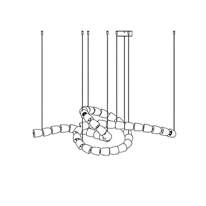 The Gabriel Twist LED Chandelier | Custom Size & Made-to-Order Lighting for Luxury Homes & Commercial Spaces
