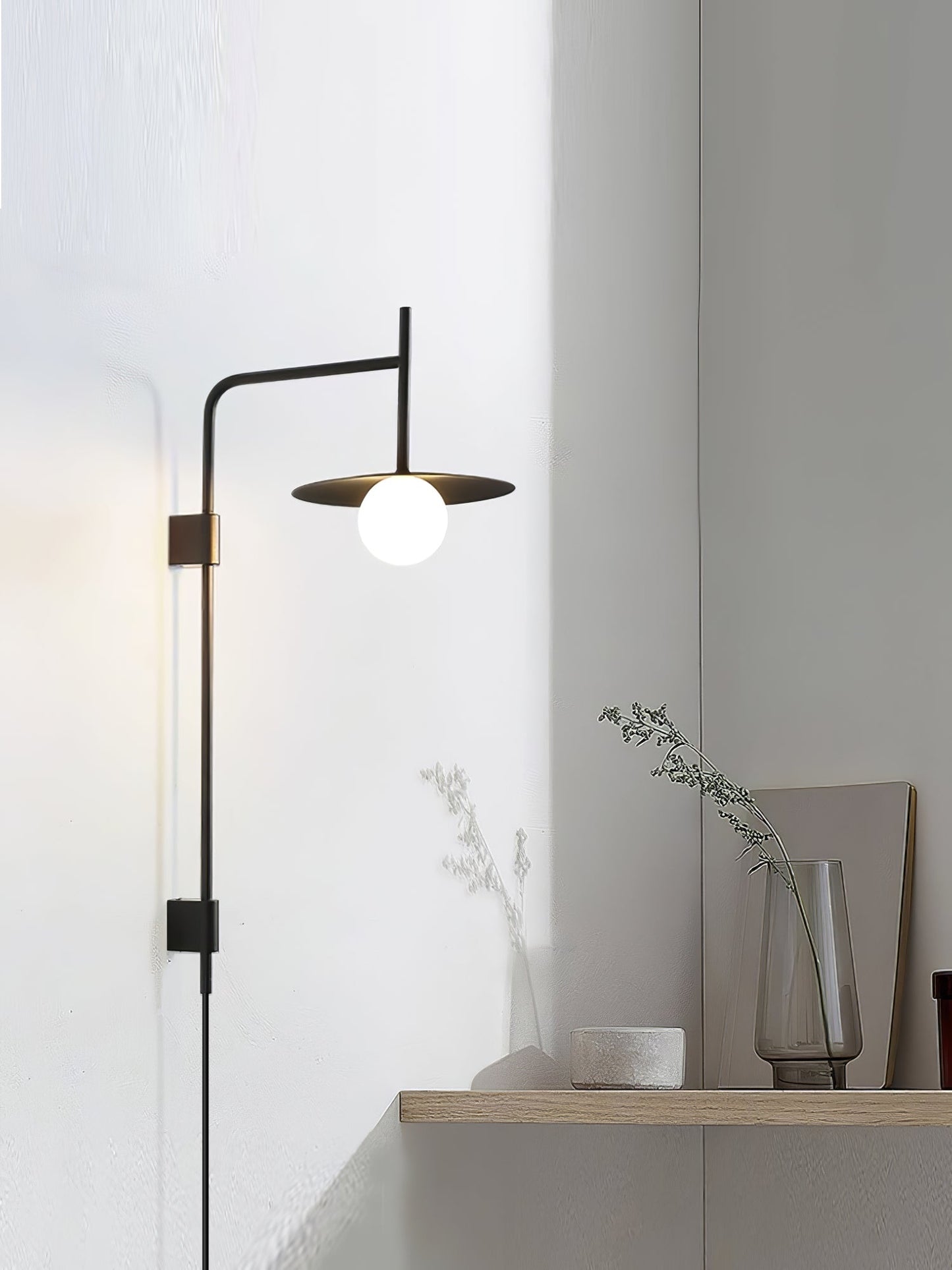 Gea Swing Arm Plug-in Wall Lamp