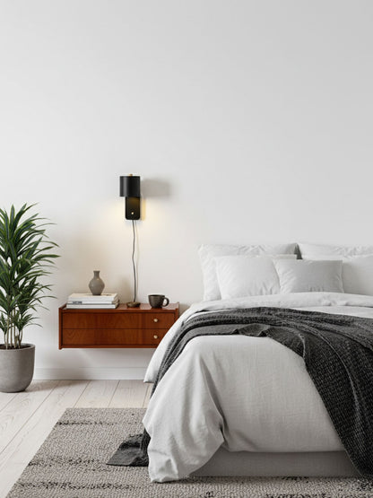 Rotatable Cylinder Plug-in Wall Lamp