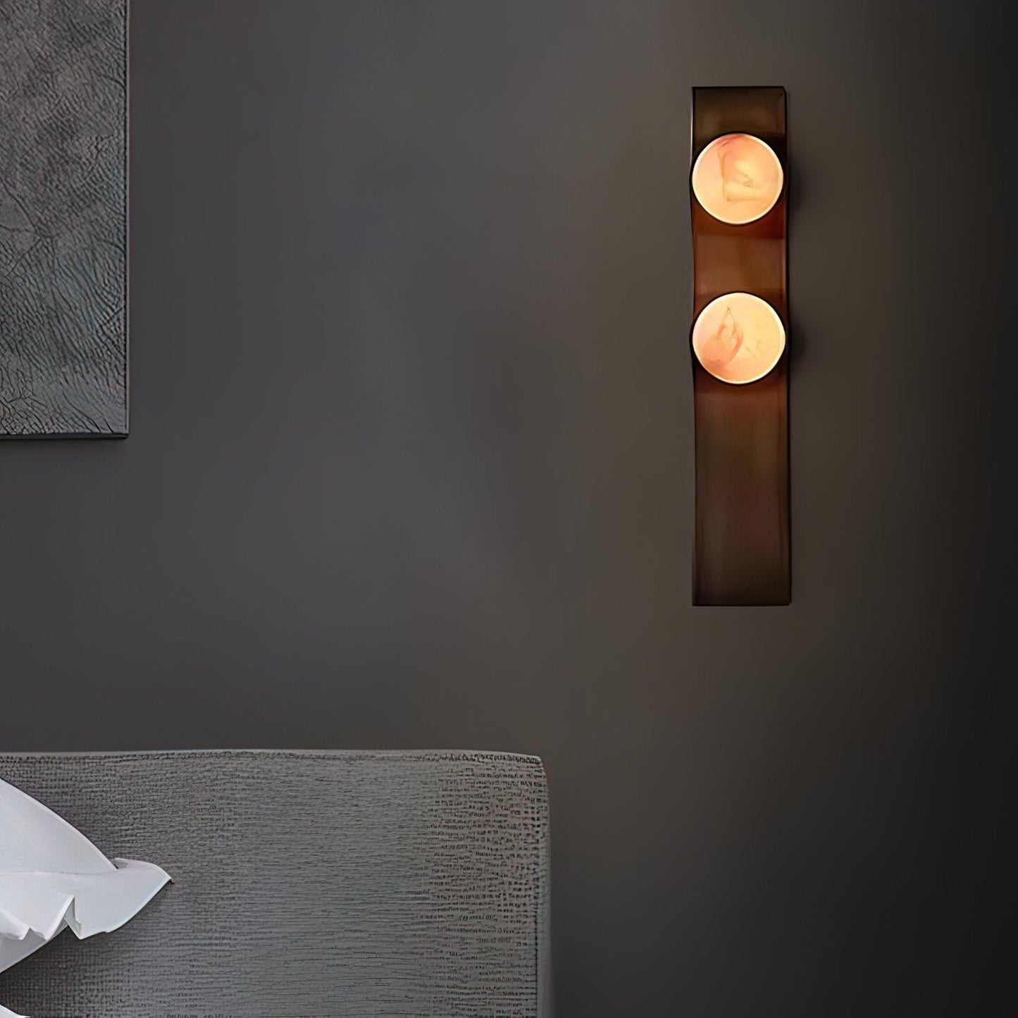 Geo Lumen Bar Alabaster Wall Sconce
