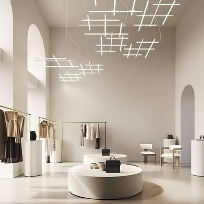 Geometric Linear Grid Pendant Lamp