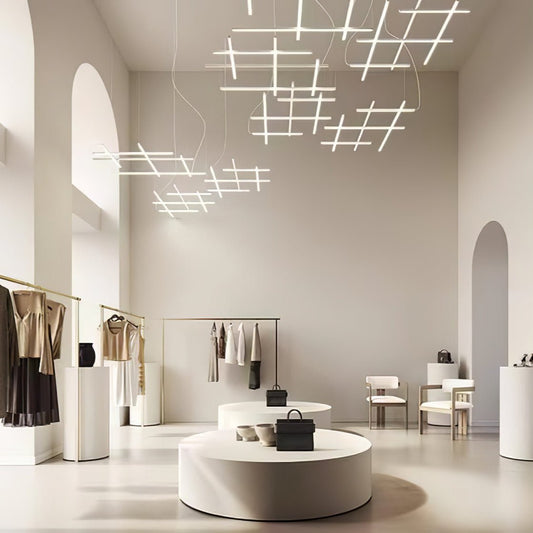 Geometric Linear Grid Pendant Lamp