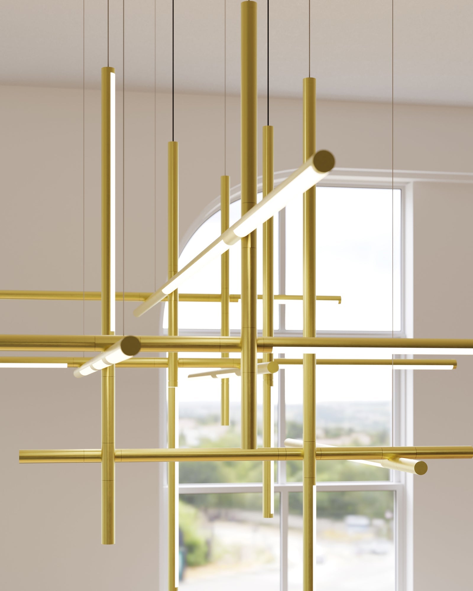 Geometric Linear Pendant Lamp
