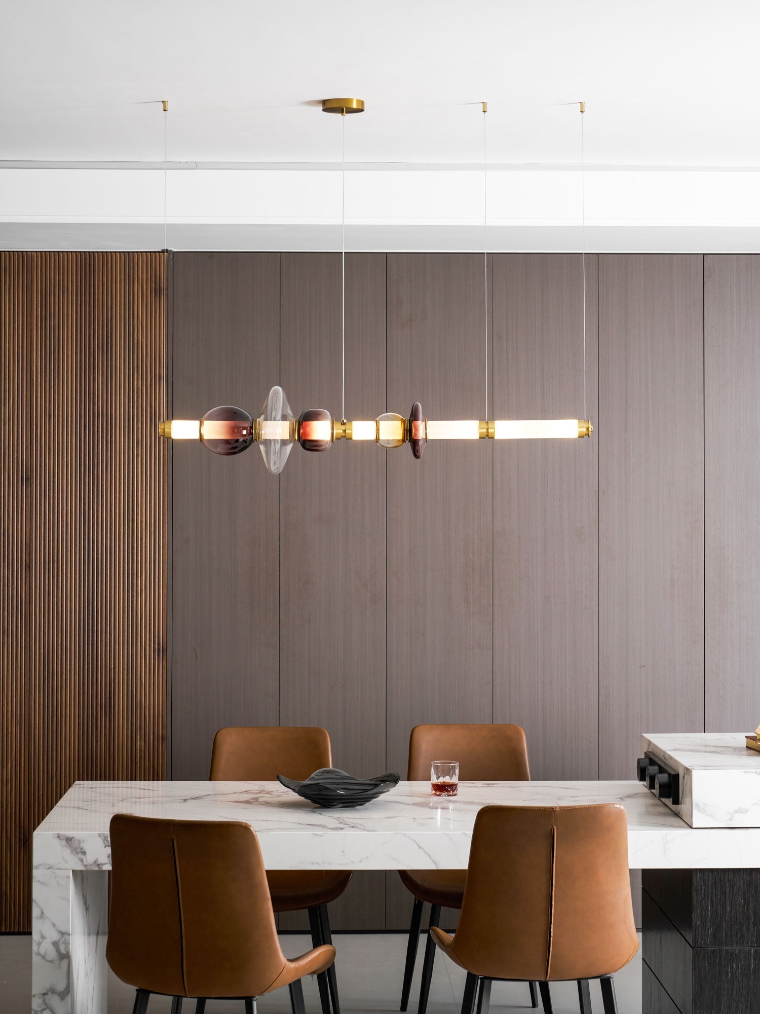 Glass Bead Linear Pendant Light