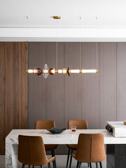 Glass Bead Linear Pendant Light