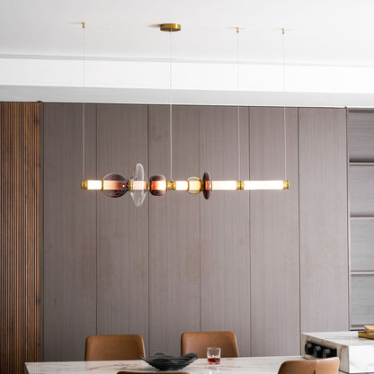 Glass Bead Linear Pendant Light