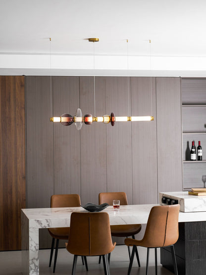 Glass Bead Linear Pendant Light