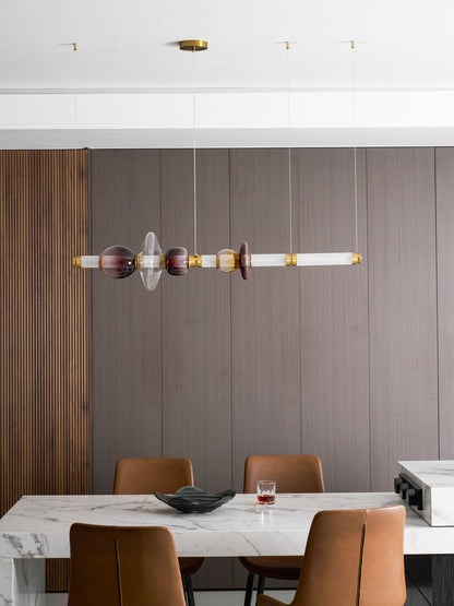 Glass Bead Linear Pendant Light