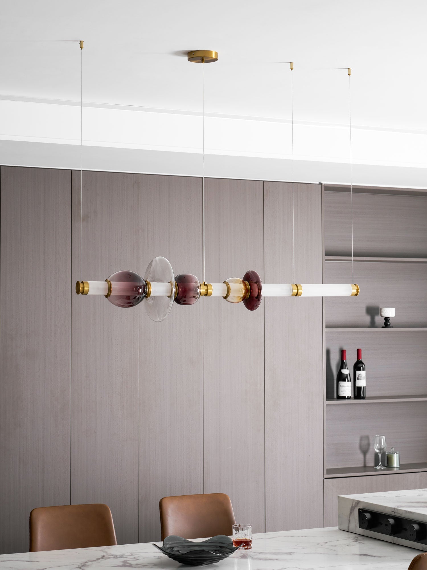 Glass Bead Linear Pendant Light