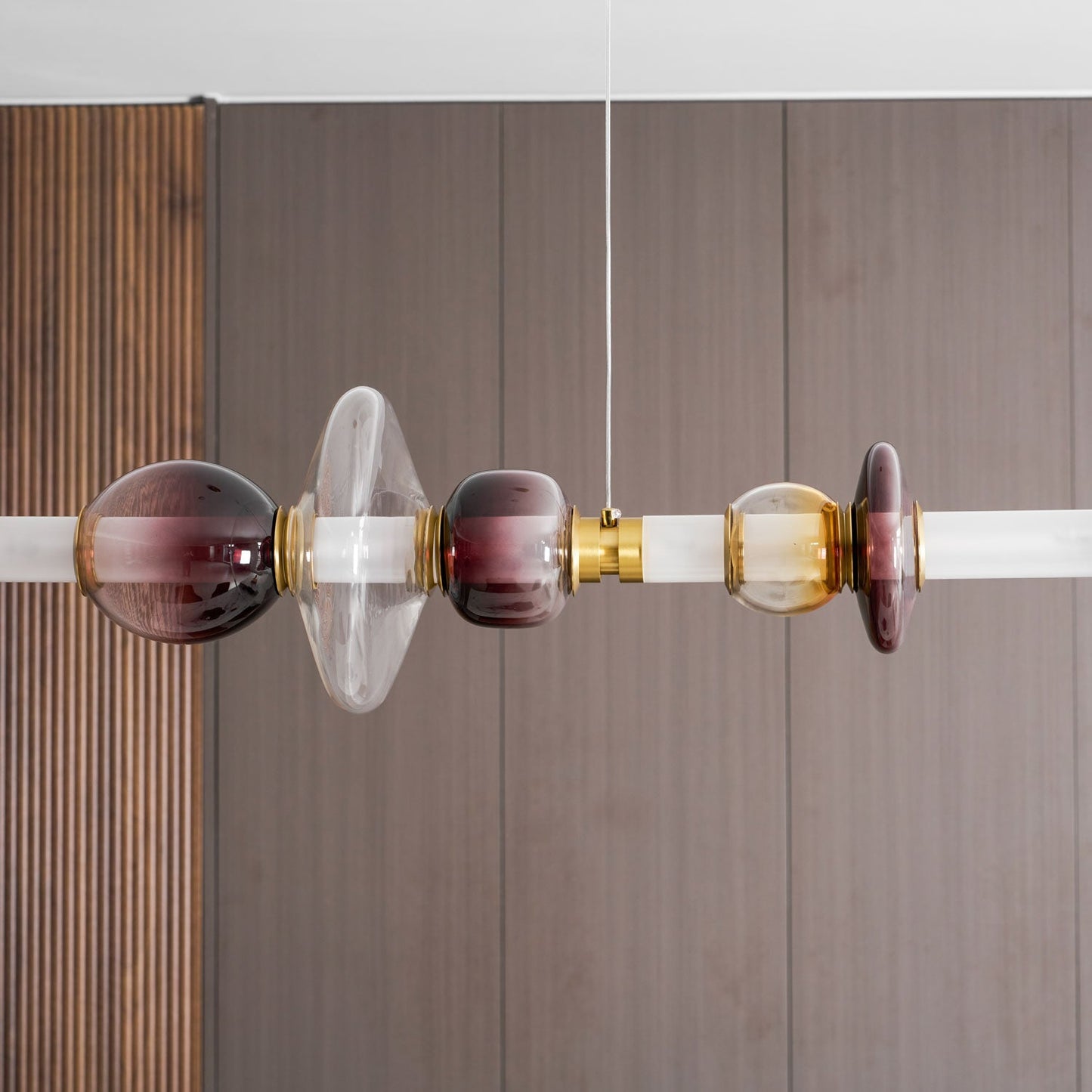 Glass Bead Linear Pendant Light