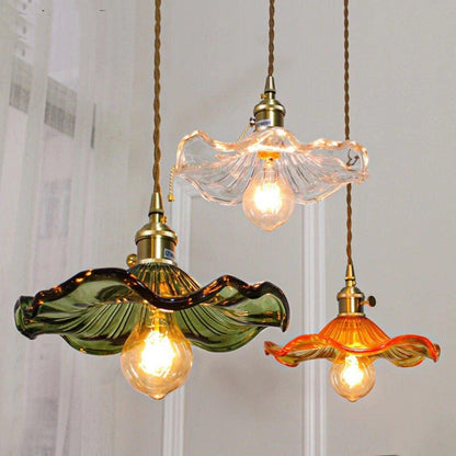 Glass Hibiscus Flower Swag Light