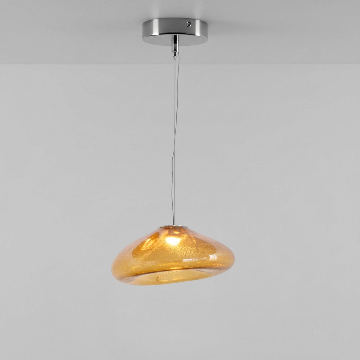 Blown Glass Mesh Pendant Light