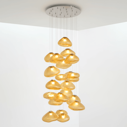 Blown Glass Mesh Pendant Light