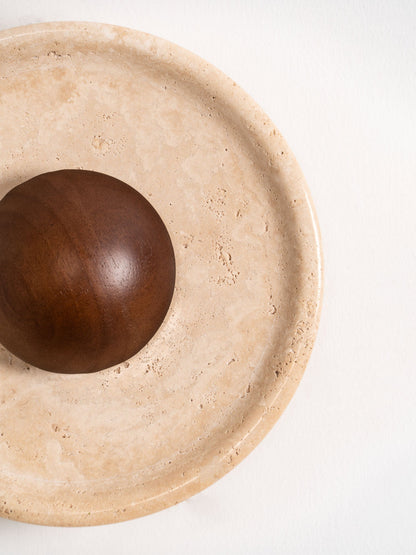 Halo Travertine Wall Light