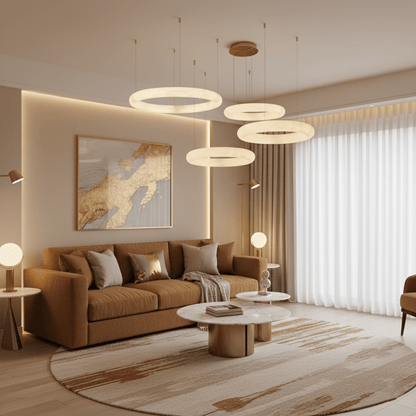 Halo di Pietra Alabaster Chandelier