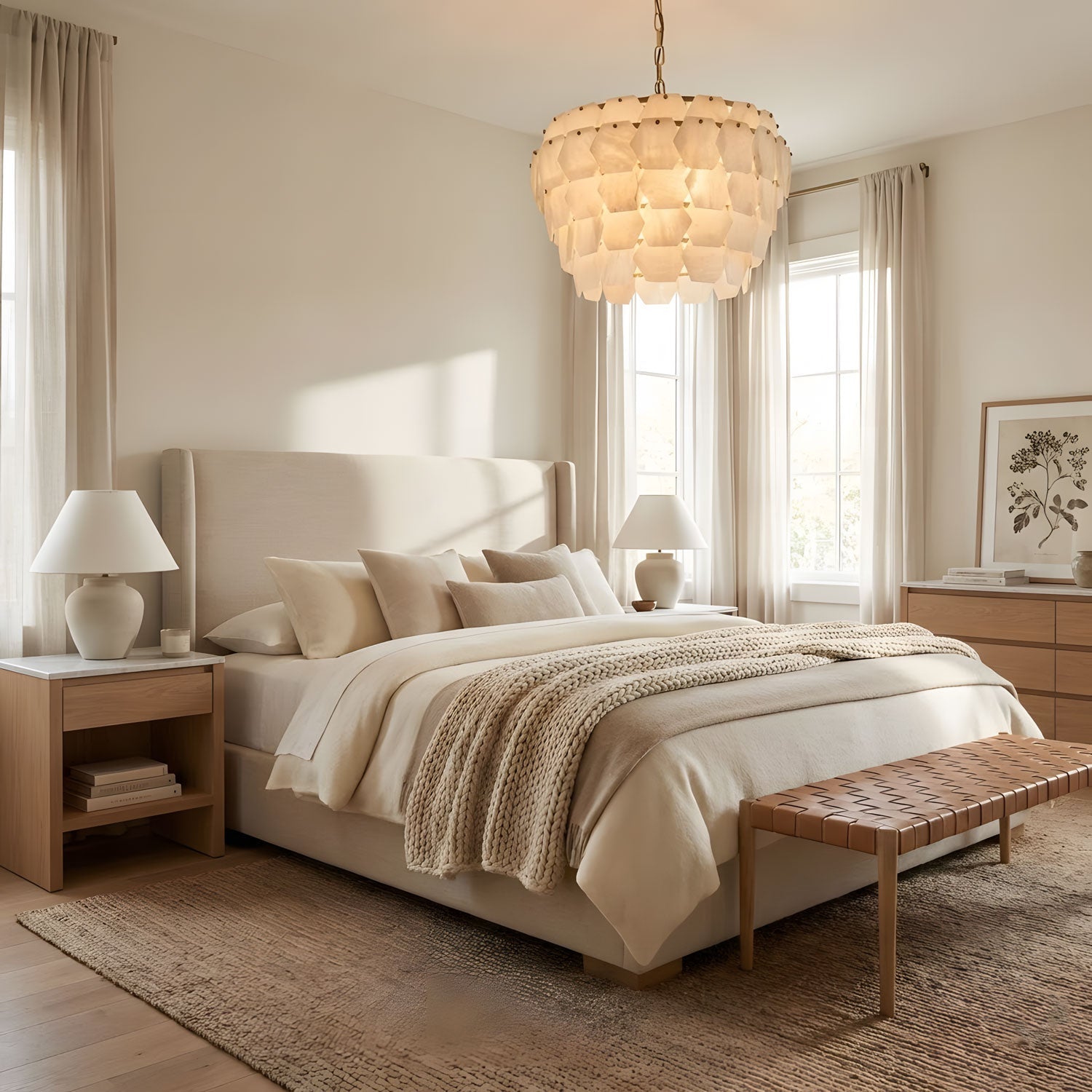 Hexa Cloud Alabaster Pendant Light
